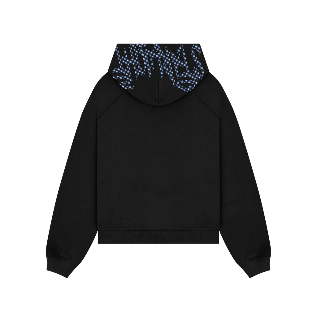 Starhinestone Blue Zip-UP Hoodie